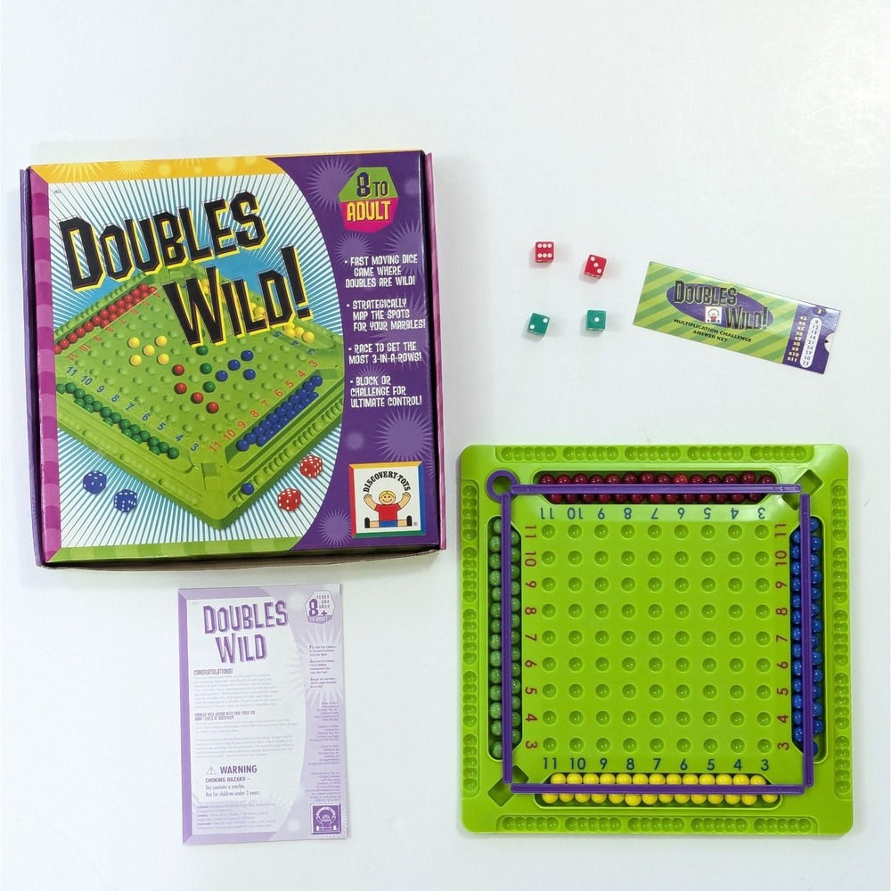 Discovery Toys Doubles Wild Dice Math Strategy Game Home School Board Game 2006